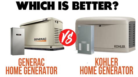 Generac vs kohler - May 28, 2022 ... My experience with the two brands air cooled 3600 RPM models is that the generacs have manually adjusted valves that need semi frequent ...